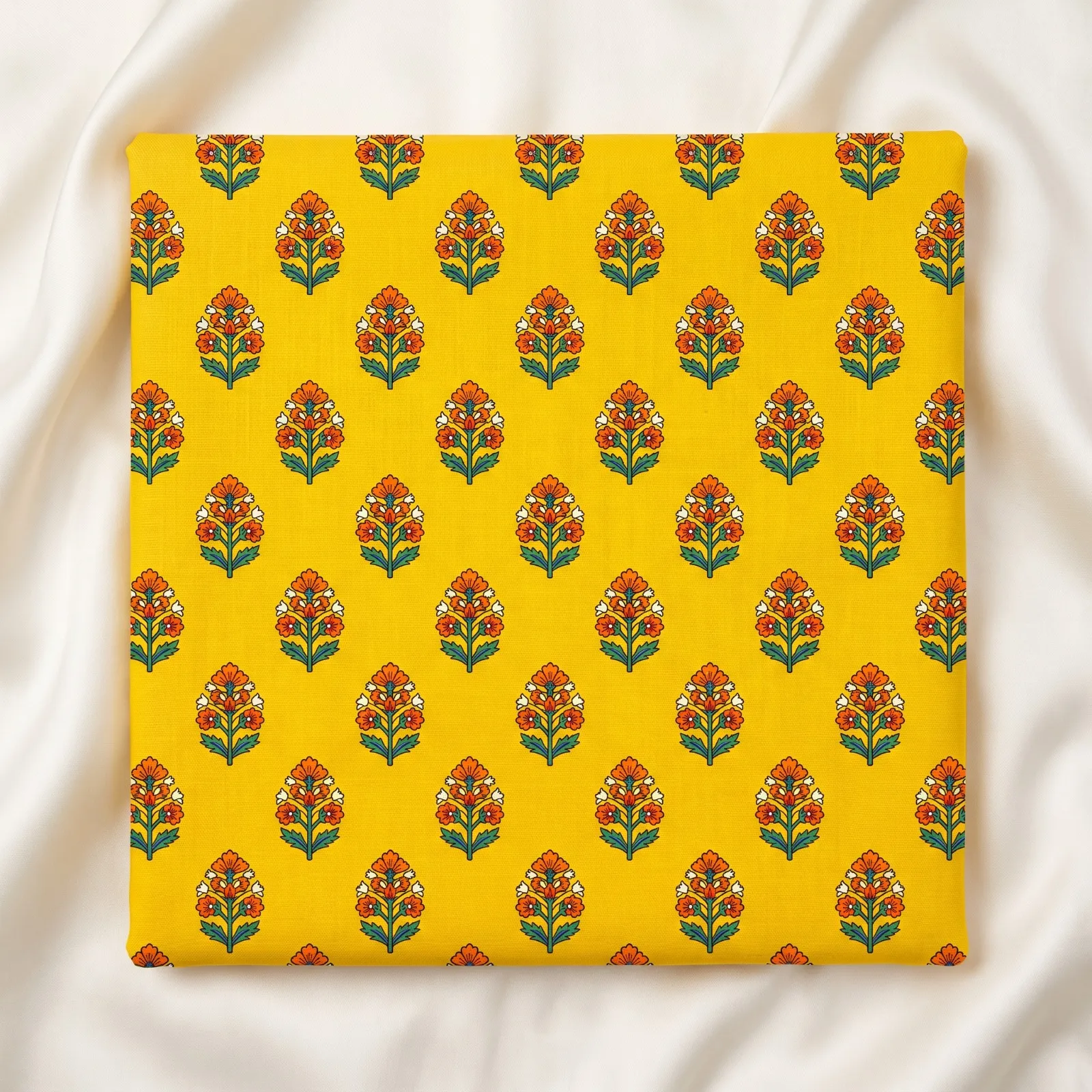 Mustard Royal Booti Printed Lawn Suit